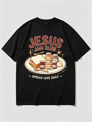 Jesus Jam Club Spread Love Daily Vintage Bread Jam Cross Graphic Women T-Shirt