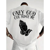 Men'S Casual Short Sleeve T-Shirt - "Only God Can Judge Me" Print