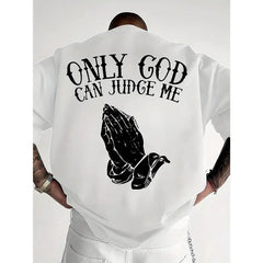 Men'S Casual Short Sleeve T-Shirt - "Only God Can Judge Me" Print