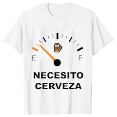 Men'S Casual T-Shirt NECESITO CERVEZA Funny Men Tshirts Short Sleeve Tee Top Clothes For Summer Drinking Beer T Shirt Tops Gifts
