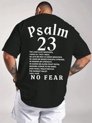 Men'S Psalm 23 Verse Print T-Shirt - Featuring A Regular Fit With A Round Neck And Short Sleeves