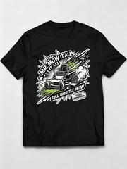 Mr Mow It All Full Throttle Mow Grass Whisperer Zero Turn Mower Retro Graphic Unisex T-Shirt