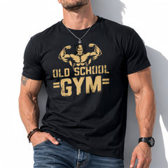 Old School Gym Bodybuilding Fitness Men's Graphic T-Shirt Workout Tee