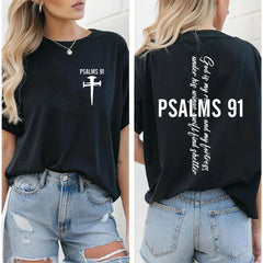 Psalm 91 Christian Shirt: Trendy Bible Verse Tee, Catholics Gift