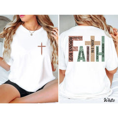 Retro Christian Graphic T-Shirt, Cross Faith Bible Verse Tee, Praying Mama Jesus Religious Casual Top