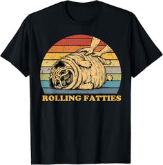 Rolling Fatties Dog Funny Pug Meme Costume Unisex T-Shirt
