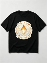 Spirit Guide Light My Path Dove Flame Laurel Wreath Vintage Circle Badge Graphic Unisex T-Shirt