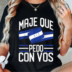 Unisex Adult Honduras Flag Print T-Shirt, 100% Cotton, Crew Neck Short Sleeve, Catracho Pride Tee