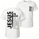 Unisex Pure Cotton Crew Neck Graphic T-Shirt, Jesus Cross Print Relaxed Fit Breathable Casual Tee For Spring Summer Outdoor Wear