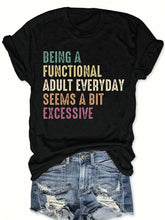Unisex Vintage Distressed Functional Adult Sarcastic Graphic T-Shirt Funny Adult Life Humor Casual Short Sleeve Tee