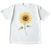 Watercolor Sunflower Floral Botanical Vintage Graphic Unisex T-Shirt