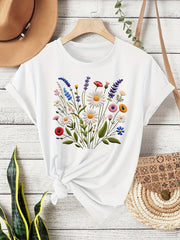 Women's Wildflower Bouquet Graphic T-Shirt