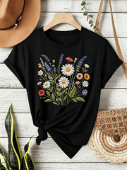 Women's Wildflower Bouquet Graphic T-Shirt