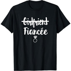 I Said Yes Girlfriend to Fiancee Engagement Gift Engaged Fun T-Shirt, Funny Shirt, Cotton Tee, Short Sleeve, Size S-5XL