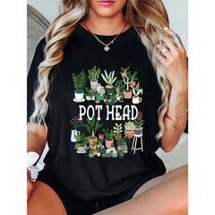 100% Cotton Plant Lover And Gardener: Pot Head Succulent Short Sleeve T-Shirt