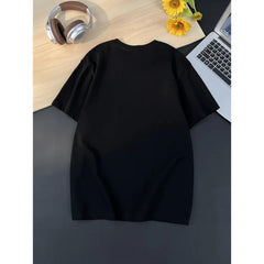 Women's Valentine's Day Heart Print T-Shirt Short Sleeve Round Neck Casual Elegant Top with Heart & Love Symbol Design