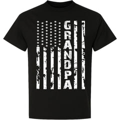 Grandpa Vintage American Flag T-Shirt - Patriotic Grandpa Humor Graphic Tee, Unisex Casual Top