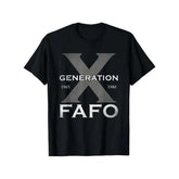 Ultra-Soft Cotton "Generation X" FAFO 60s/70s Nostalgic Tee for Men