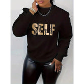 Letter Graphic Drop Shoulder Sweatshirt Pullover Fall