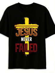 Jesus Never Failed Tee Men's Christianity Tshirt