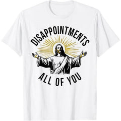 Women's Casual Short-Sleeve Round Neck Printed T-Shirt - Jesus & Bold Faith Disappointments Themed, High-Grade Garments for Women's Clothes