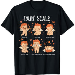 Pain Scale Cupid Pain Assessment Trauma Nurse Valentine Day T-Shirt