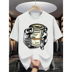 A Stylish And Minimalist Round-Neck T-Shirt with a Classic Design That Is Versatile for Various Occasions