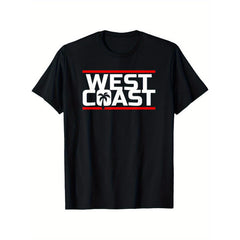 West Coast Palm Tree'S Original Design with Classic Look T-Shirt, Suitable for Mens & Womens Outdoor T-Shirt, 100%cotton, S-5XL