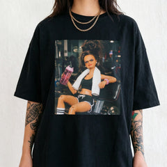 Disgusting Gym Girl Vintage Workout Meme Print Short Sleeve Tee Top