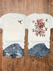 Letter Print Short Sleeve, Casual Short Sleeve Round Neck T-Shirt, Women'S Clothing