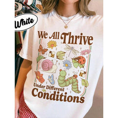 Special Education Teacher Shirt, Mental Health TShirt, We Are Thrive Under Different Conditions Unisex Short Sleeve Classic Heavy T Shirt Printed Graphic Tee