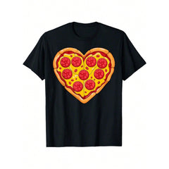Heart Shaped Pizza Happy Valentine's Day Pizza Lover Couples T Shirt Single item