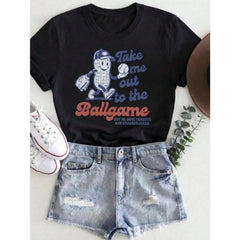 Baseball Game Day Tshirt, Take Me Out To Ballgame Tee, Vintage Sports Baseball-Shirt