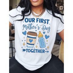 Good Friday Mother's Day Print Women's Round Neck Pure TShirt with a Minimalist Design, Comfortable And Breathable, Suitable for Everyday Casual Wear, Showcasing a Natural Elegant Style, a MustHave for Summer Parties, Local Shipping, 2D Printing