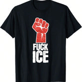 Funny Get The Fxxk Out ICE Distressed T-Shirt 2