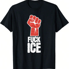 Funny Get The Fxxk Out ICE Distressed T-Shirt 2