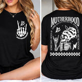 "Motherhood: Sometimes I Rock It, Sometimes It Rocks Me" shirt – a perfect unisex cotton tee for moms, great for Mother's Day!
