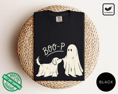 Ghost Dog Comfort Colors T-Shirt, Funny Halloween Dog Mom Shirt