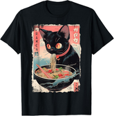 Cat Ramen Noodle Japanese Anime Manga Ramen Kawaii Cat Gift T-Shirt