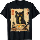 Cat Ramen Anime Kawaii Cat Eating Ramen Noodles T-Shirt Uni Gift Unisex T-Shirt