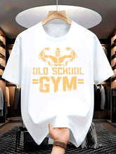Old School Gym Bodybuilding Fitness Men's Graphic T-Shirt Workout Tee