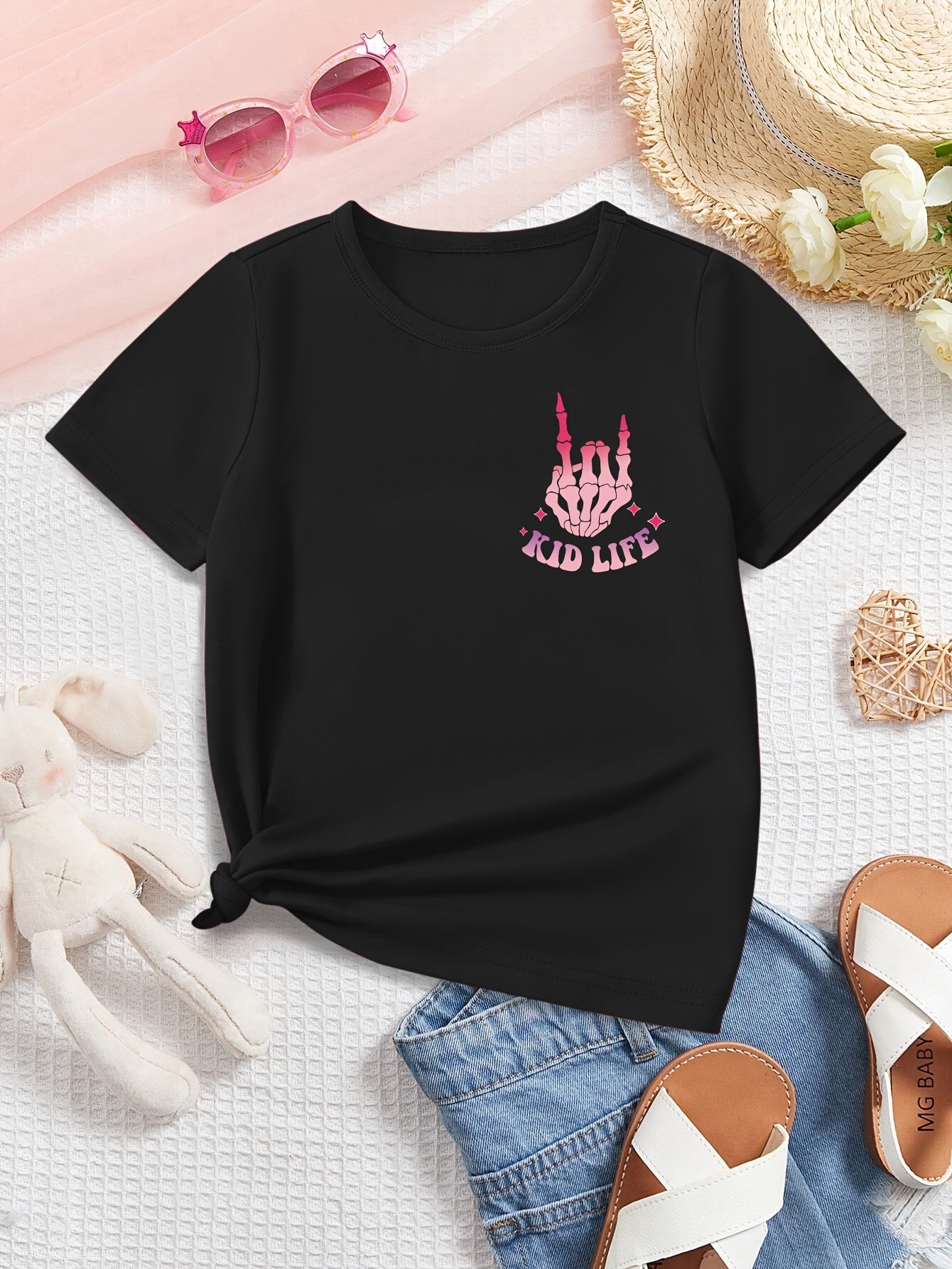 Summer Fashion Graphic T-Shirt with "On My Mom's Last Nerve" Print Cotton Women Short Sleeve Casual Top