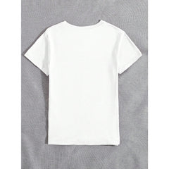 Women's Casual Short Sleeve T-Shirt With Dog Paw And Heart Print, Round Neck Top Graphic Tees Women Tops