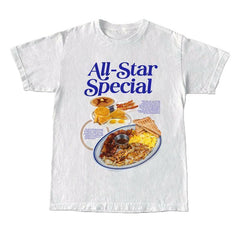 All-Star Special Breakfast T-Shirt, Unisex Graphic T-shirt, Vintage 90s style top clothing, Unisex graphic Streetwear shirts T7703-8.8