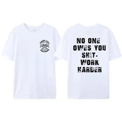 Work Harder Skull Shirt – Gritty Message for the Relentless Grinder, father's day gifts, Menswear Tops Streetwear Tshirt
