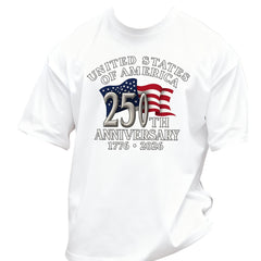 USA 250th Anniversary T-Shirt 1776-2026 American Flag Patriotic Graphic Tee