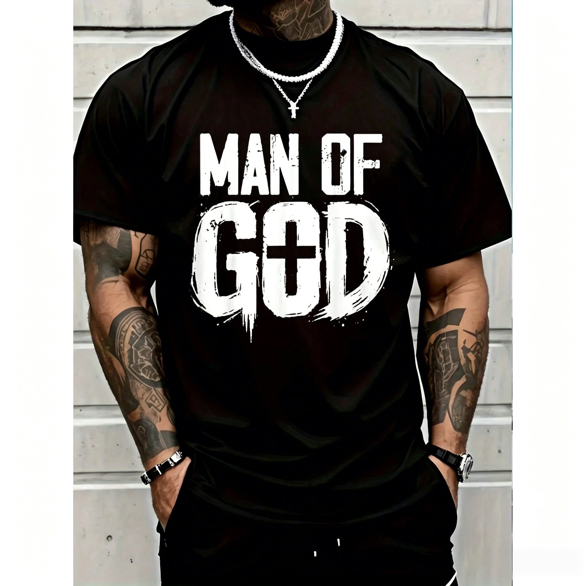 100% Cotton Man Of God I Jesus T-Shirt Women's Men Graphic Tee