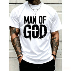100% Cotton Man Of God I Jesus T-Shirt Women's Men Graphic Tee