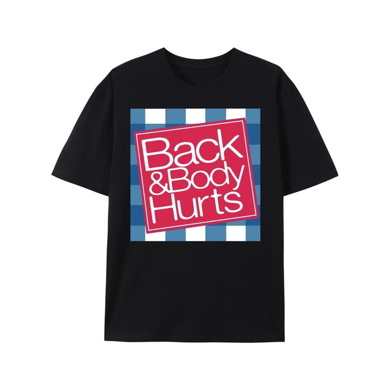 100% Cotton elaxed Fit Graphic T Shirt for Men - Casual Short Sleeve Tee with Funny 'Back And Body Hurts' Print for Summer, Spring Golf Gift T-Shirt For Men and Women