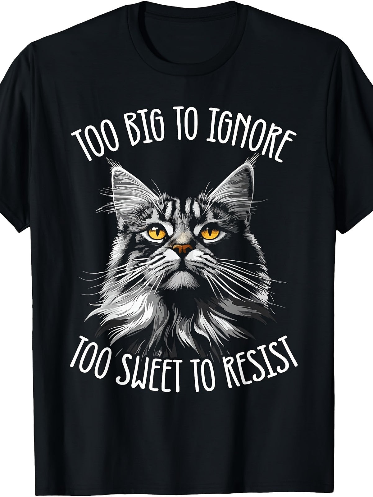 Maine Coon Cat T-Shirt  Machine Washable Casual Shirt for Cat Lovers